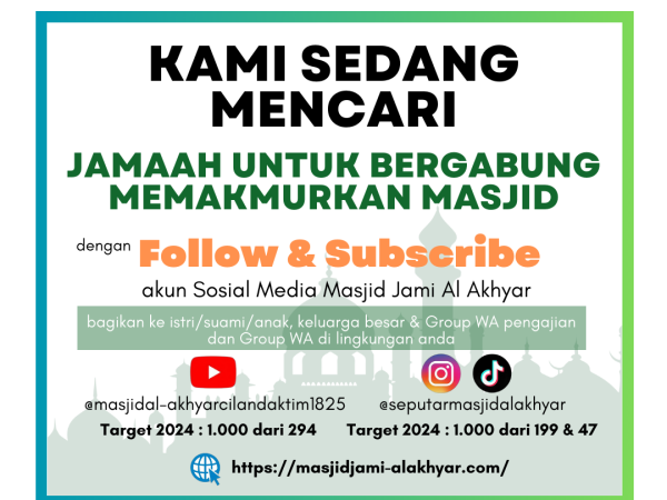 Follow dan Subscribe akun Media Sosial Kami