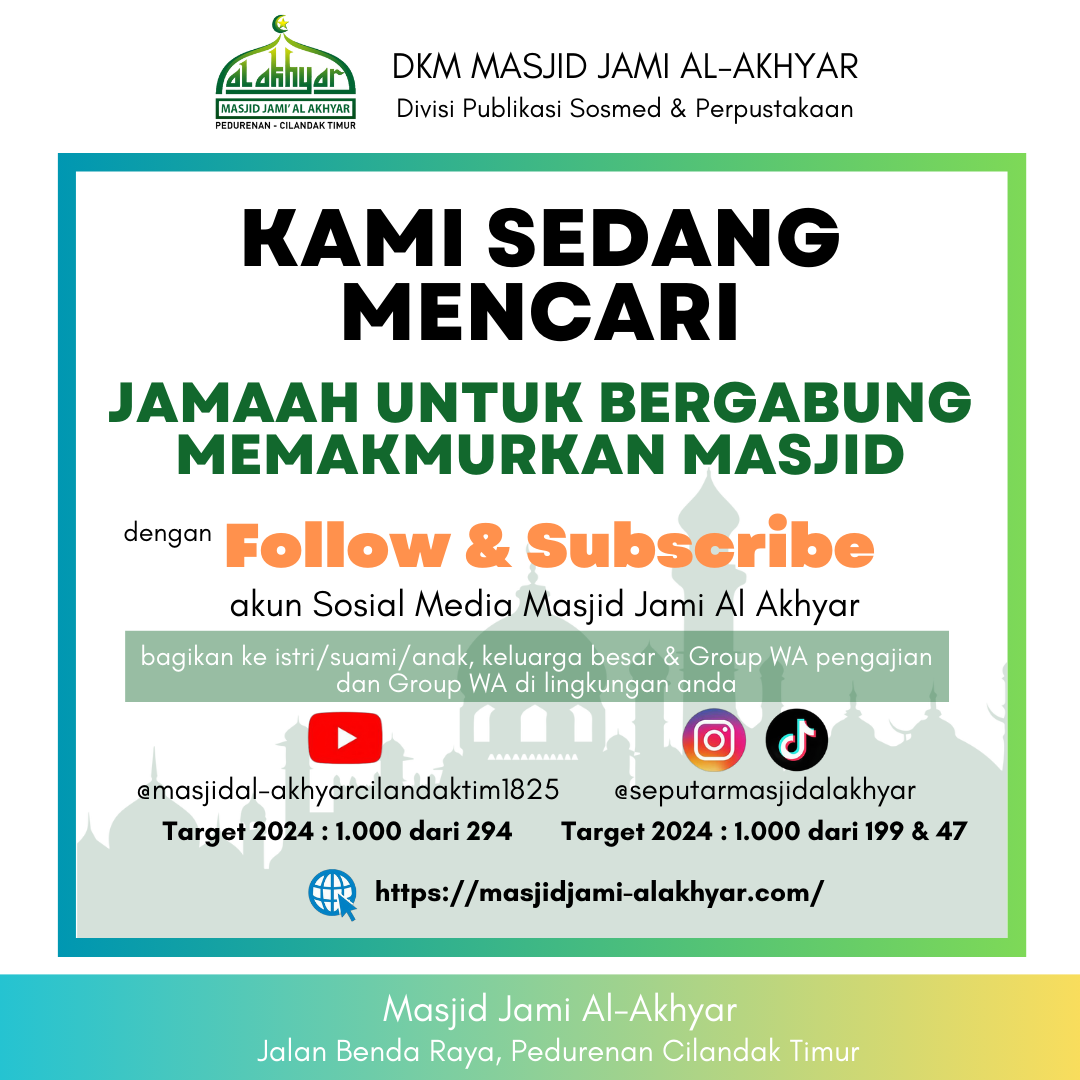 Follow dan Subscribe akun Media Sosial Kami