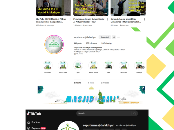 Hidupkan Sosial Media Masjid Jami Al Akhyar (bantu Subscribe dan Follow)