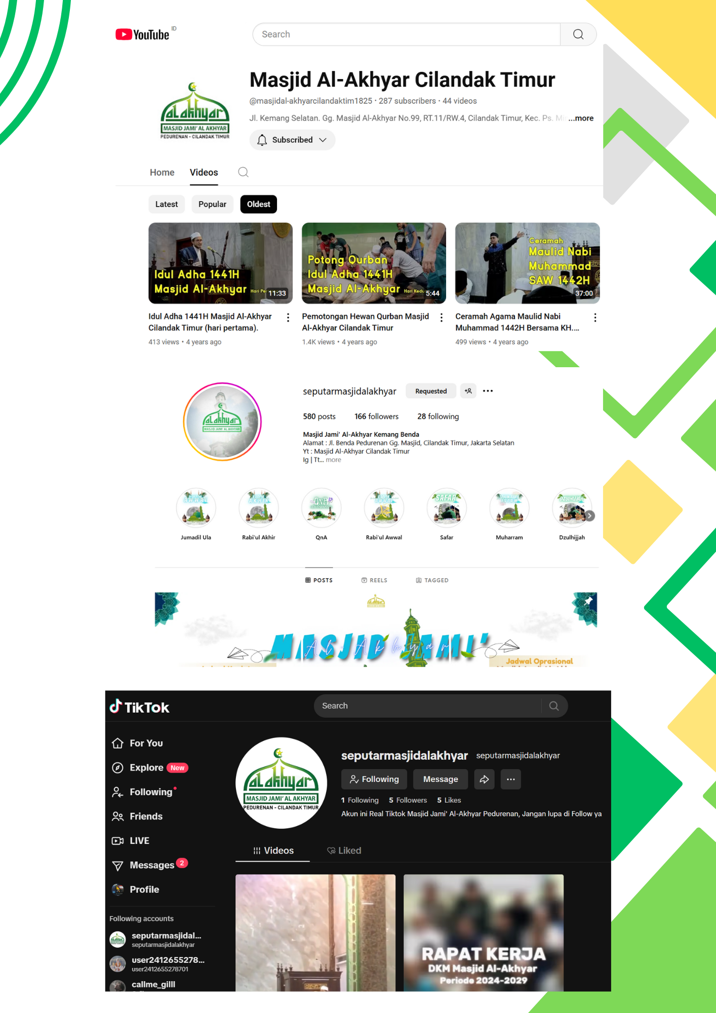 Hidupkan Sosial Media Masjid Jami Al Akhyar (bantu Subscribe dan Follow)