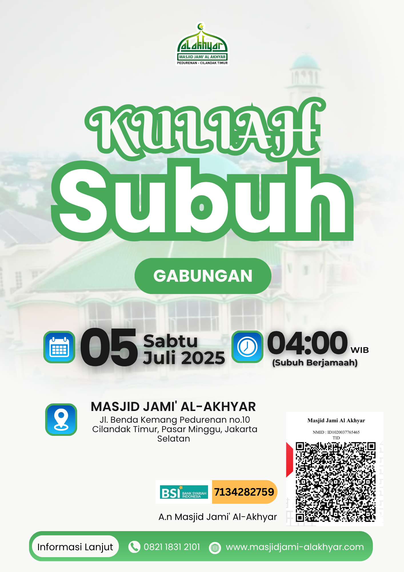 Kuliah Shubuh Gabungan Cilandak Timur